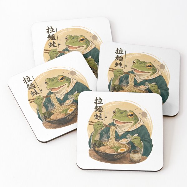 Item preview, Cute Frog Eating Ramen Japanese Food Lover designed and sold by Beanimilki.