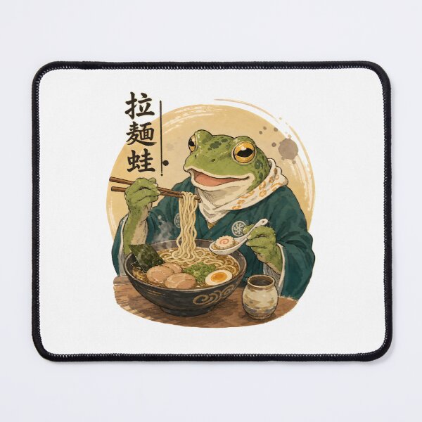 Item preview, Cute Frog Eating Ramen Japanese Food Lover designed and sold by Beanimilki.