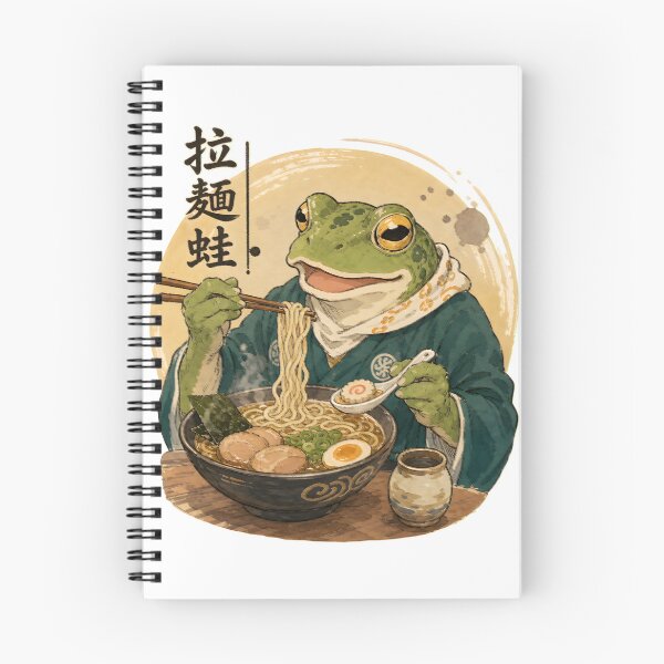 Item preview, Cute Frog Eating Ramen Japanese Food Lover designed and sold by Beanimilki.