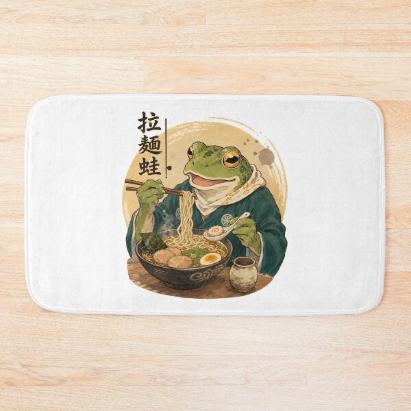 Item preview, Cute Frog Eating Ramen Japanese Food Lover designed and sold by Beanimilki.