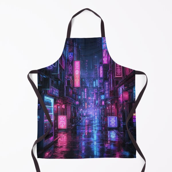 Item preview, Cyberpunk Tokyo Neon Alley with Vending Machine Night Street Art designed and sold by vekotpu.