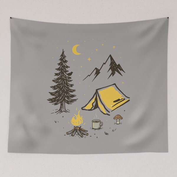 Item preview, Camping Night Forest Mountains Tent Campfire-14 designed and sold by LukasHeymich.
