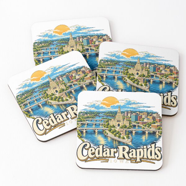 Item preview, Vintage Cedar Rapids Iowa Travel Souvenir Landmark Gift designed and sold by MichaeIRellov.