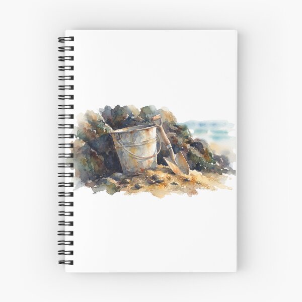 Item preview, Vintage Bucket & Spade Watercolour Art designed and sold by made by Golightly x.