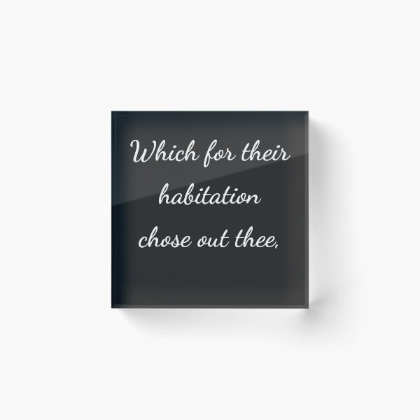 Item preview, “Which for their habitation chose out thee,” - handwriting white designed and sold by ariksworld.
