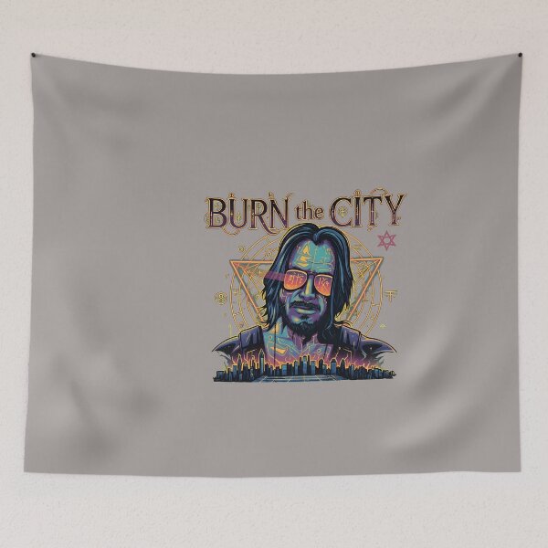 Item preview, Burn The City Retro Style Character Tee-44 designed and sold by KarimKanj.