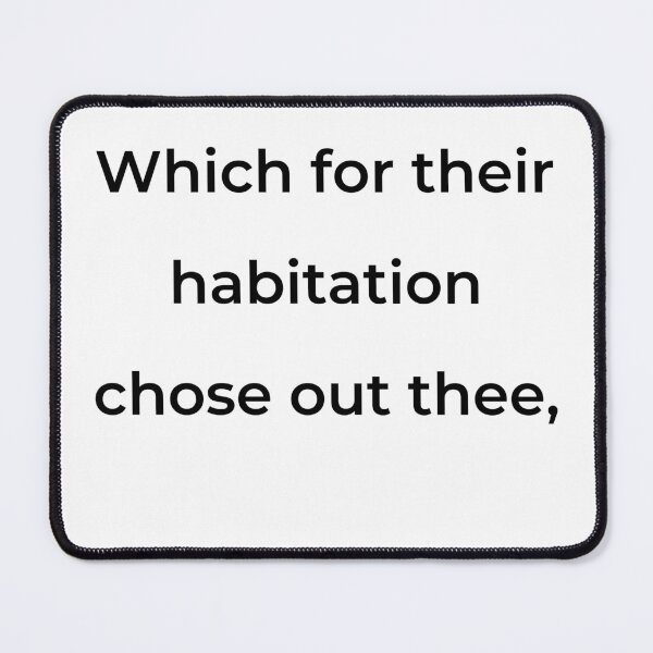 Item preview, “Which for their habitation chose out thee,” - print black designed and sold by ariksworld.