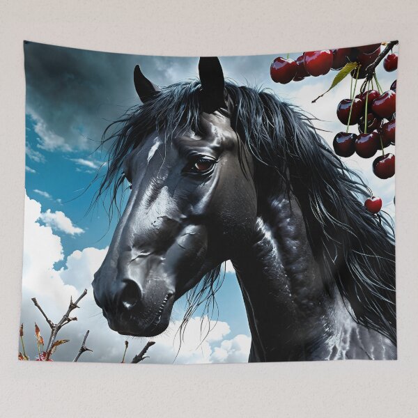 Item preview, But the big black horse said, "Look this way" - He said, "Hey lady, will you marry me?" 44 designed and sold by deep-sea-birds.