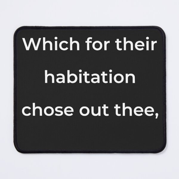 Item preview, “Which for their habitation chose out thee,” - print white designed and sold by ariksworld.