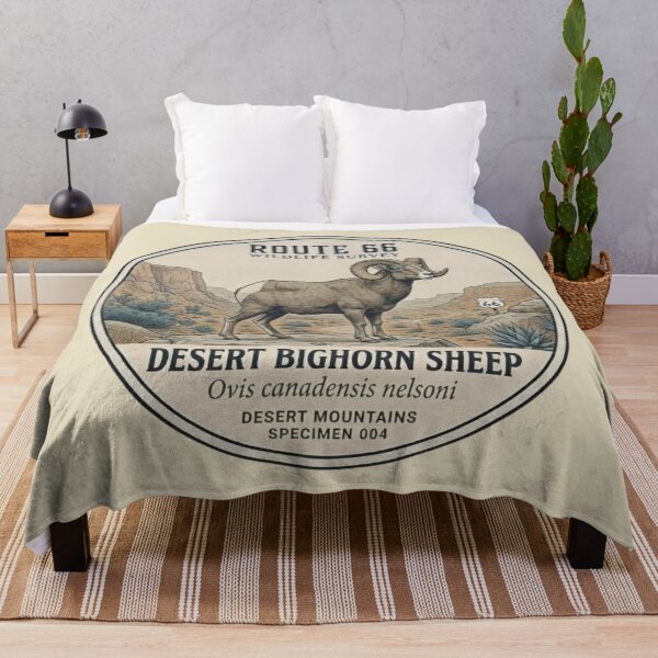 Item preview, Desert Bighorn Sheep Route 66 Wildlife Badge designed and sold by CalmCapy Co.