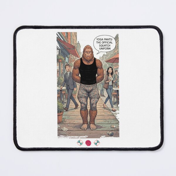 Item preview, Yoga Pants: The Official Squatch Uniform - Funny Bigfoot Street Comic Design designed and sold by Whimsy Trail Co.