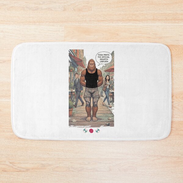 Item preview, Yoga Pants: The Official Squatch Uniform - Funny Bigfoot Street Comic Design designed and sold by Whimsy Trail Co.