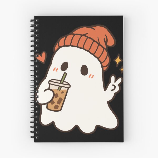 Item preview, Cute Ghost Drinking Iced Coffee designed and sold by Doodlywood.