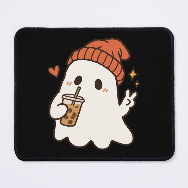 Item preview, Cute Ghost Drinking Iced Coffee designed and sold by Doodlywood.