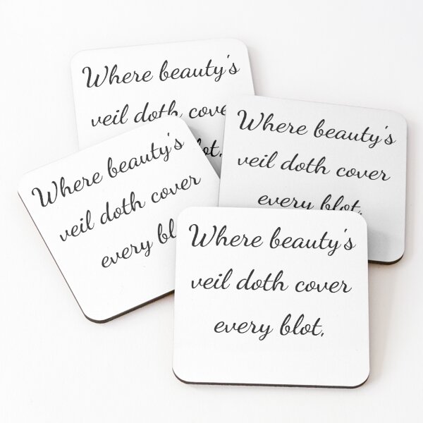 Item preview, “Where beauty’s veil doth cover every blot,” - handwriting black designed and sold by ariksworld.