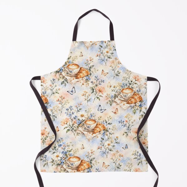 Item preview, Floral Morning Coffee and Croissants with Butterflies designed and sold by Yeanishi.