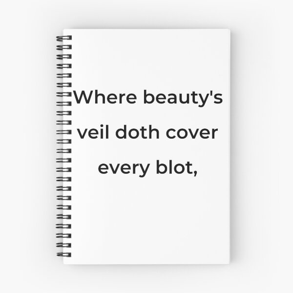 Item preview, “Where beauty’s veil doth cover every blot,” - print black designed and sold by ariksworld.