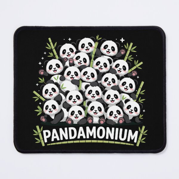 Item preview, Pandamonium – Cute Panda Bear Pile Pun Design designed and sold by LoFizzy.