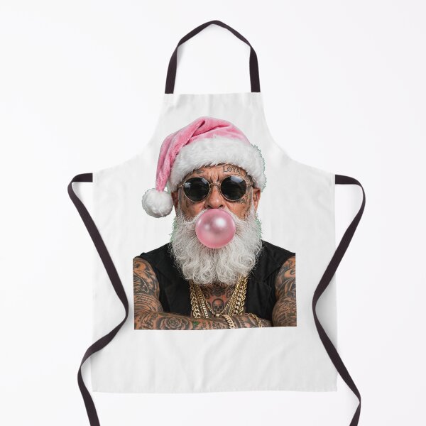 Item preview, Badass Tattooed Santa Blowing Pink Bubblegum - Gangster Christmas designed and sold by inkfluenceart.