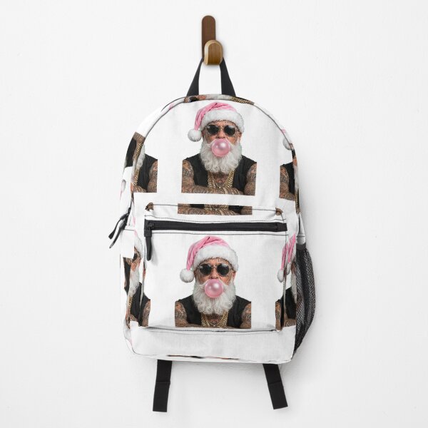 Item preview, Badass Tattooed Santa Blowing Pink Bubblegum - Gangster Christmas designed and sold by inkfluenceart.