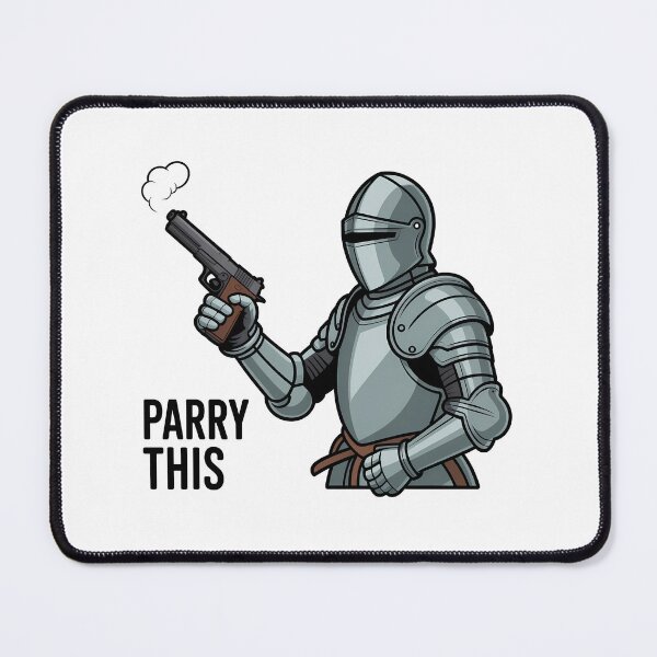Item preview, Parry This – Funny Knight With Gun Meme Design designed and sold by LoFizzy.