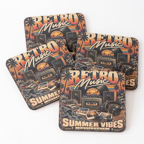 Item preview, Retro Music Summer Vibes California Vinyl Cassette designed and sold by Soluna Studio.