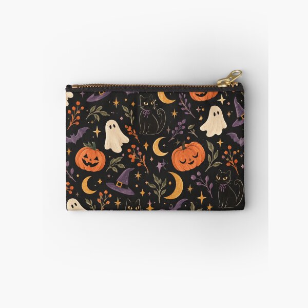 Item preview, Whimsical Witchy Halloween Cats & Ghosts Pattern designed and sold by VibnWalls.