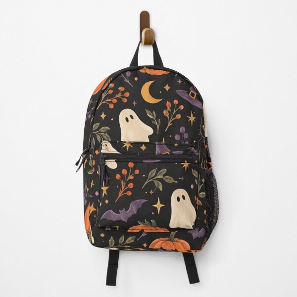 Item preview, Whimsical Witchy Halloween Cats & Ghosts Pattern designed and sold by VibnWalls.