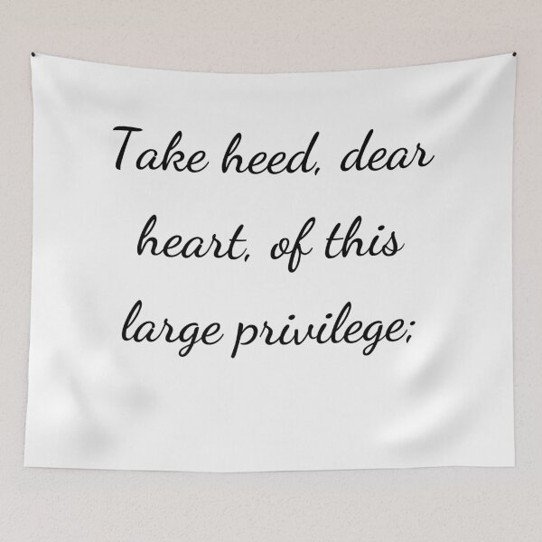 Item preview, “Take heed, dear heart, of this large privilege;” - handwriting black designed and sold by ariksworld.