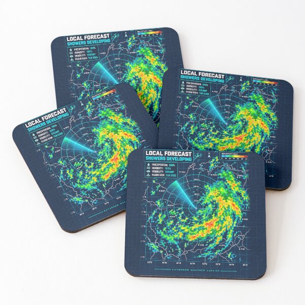 Item preview, Local Forecast: Showers Developing – Funny Weather Radar Shower Curtain designed and sold by astersgraphics.