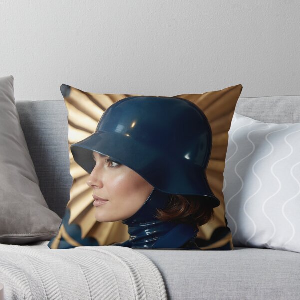 Item preview, Navy Latex Coat & Cloche – Golden Sunburst Art designed and sold by Magic-Reality.