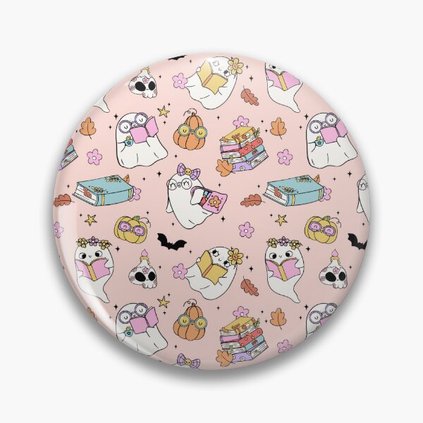 Item preview, Bookish Halloween | Cute | Fall | Pattern designed and sold by The Turquoise Brush.