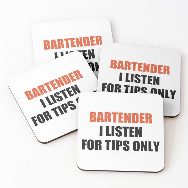 Item preview, Funny Bartender Shirt I Listen For Tips Only designed and sold by Alphakenon.