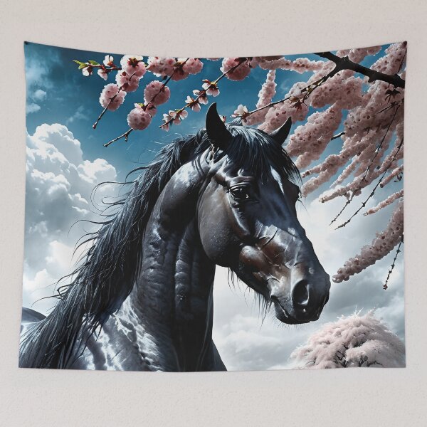 Item preview, But the big black horse said, "Look this way" - He said, "Hey lady, will you marry me?" 48 designed and sold by deep-sea-birds.