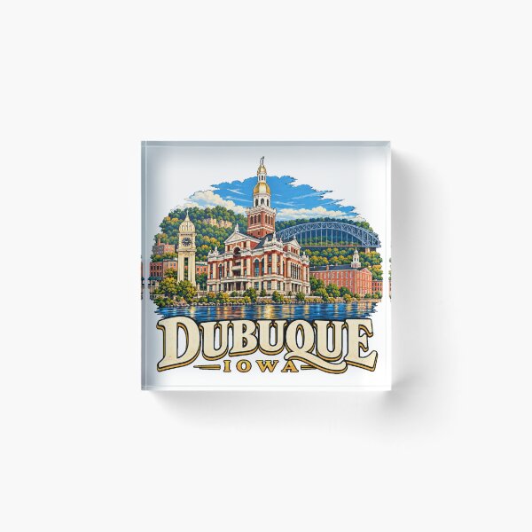 Item preview, Vintage Dubuque Iowa Travel Souvenir Landmark Gift designed and sold by MichaeIRellov.