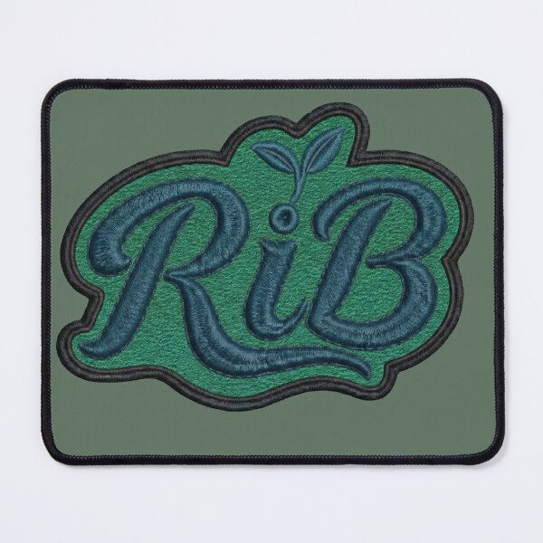 Item preview, Organic Script Patch Forest Teal Emblem Design designed and sold by Rib-Brand.