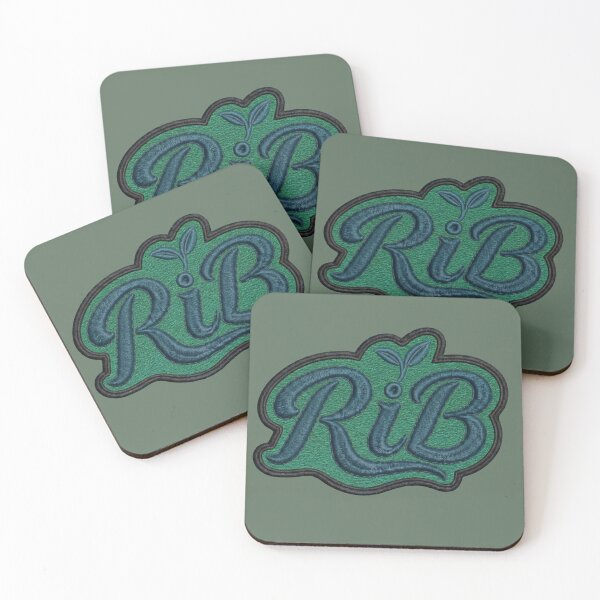 Item preview, Organic Script Patch Forest Teal Emblem Design designed and sold by Rib-Brand.