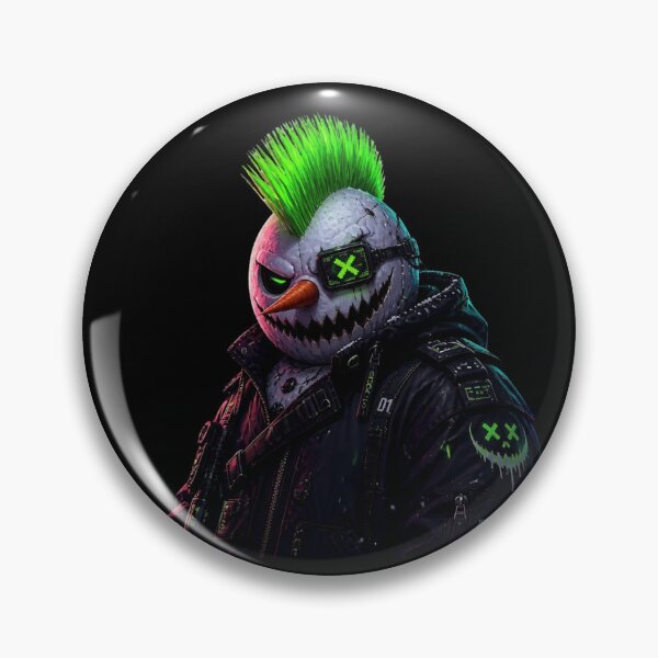 Item preview, Dark Cyberpunk Evil Snowman Gothic Christmas designed and sold by LazyDayzCo.
