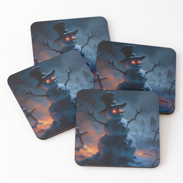 Item preview, Gothic Halloween Snowman Witch Hat | Creepy Winter Horror Graveyard Art designed and sold by cr6zym1nd.