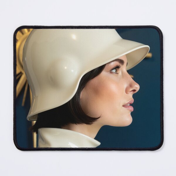 Item preview, White Latex Cloche Hat – Art Deco Sunburst Print designed and sold by Magic-Reality.