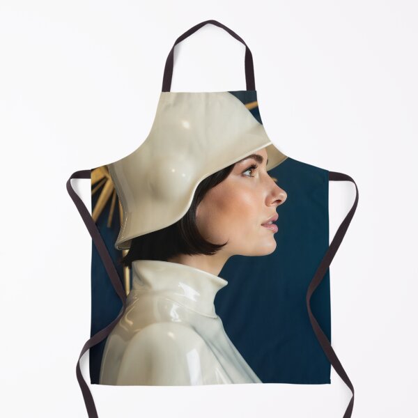 Item preview, White Latex Cloche Hat – Art Deco Sunburst Print designed and sold by Magic-Reality.