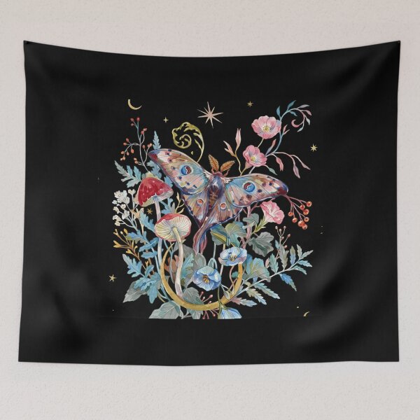 Item preview, Floral Moth Garden designed and sold by honeyweet.