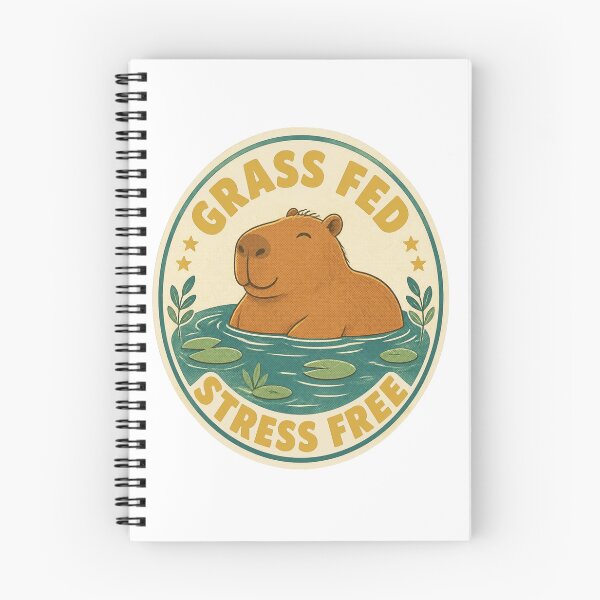 Item preview, Funny Capybara Shirt, Retro Vintage Animal Graphic Tee, Grass Fed Stress Free Capybara designed and sold by Textify99.