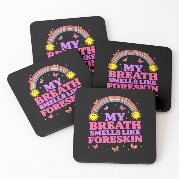 Item preview, Inappropriate My Breath Smells Like Foreskin Retro Funny designed and sold by snailslowdance.