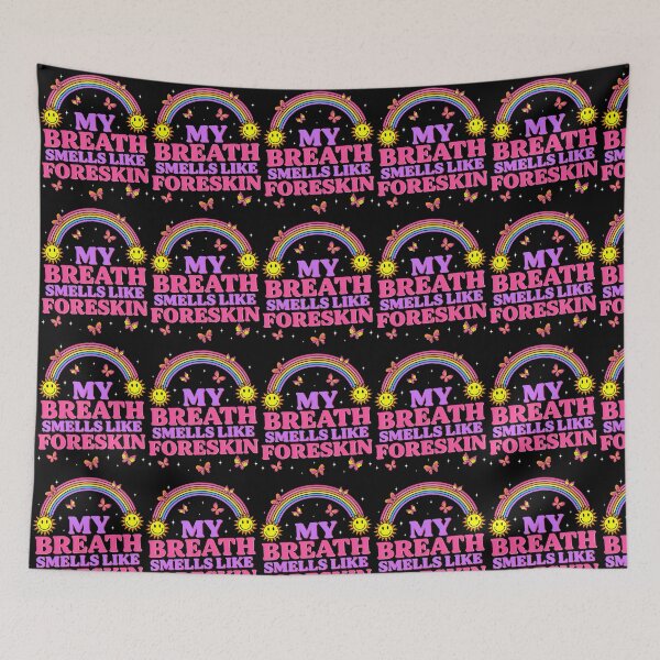 Item preview, Inappropriate My Breath Smells Like Foreskin Retro Funny designed and sold by snailslowdance.