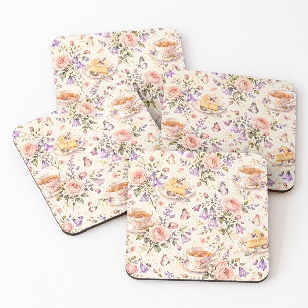 Item preview, Rose Garden Afternoon Tea with Lemon Cake and Butterflies designed and sold by Yeanishi.