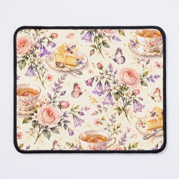 Item preview, Rose Garden Afternoon Tea with Lemon Cake and Butterflies designed and sold by Yeanishi.