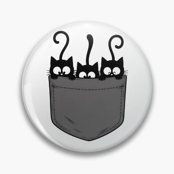 Item preview, Cute Black Cats Pocket Halloween Spooky Cat designed and sold by Beanimilki.