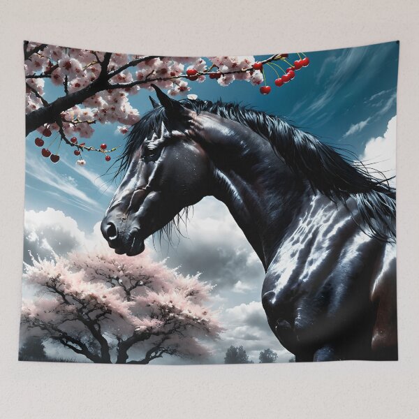 Item preview, But the big black horse said, "Look this way" - He said, "Hey lady, will you marry me?" 50 designed and sold by deep-sea-birds.