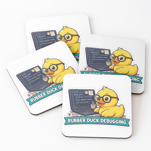 Item preview, Rubber Duck Debugging Funny Programmer Sticker designed and sold by KleptoStick.